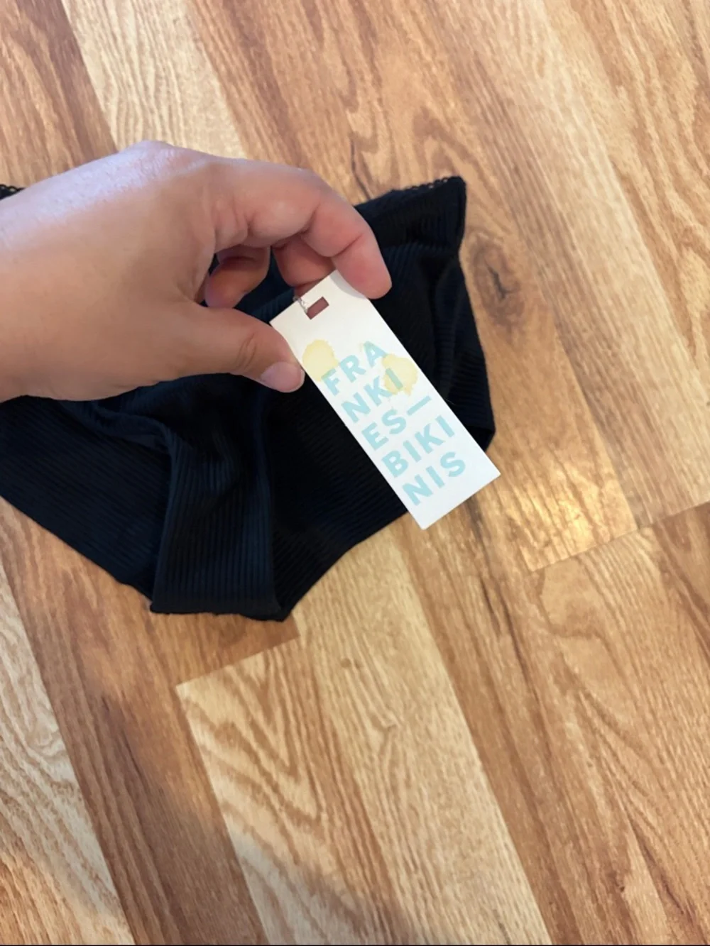 NWT Frankie’s Bikinis | Lisa Ribbed Full Coverage Bikini Bottom | Midnight | XS